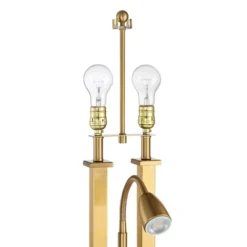 Possini Euro Design Possini Euro Deacon Brass Gooseneck Lamps With USB Port And Outlet Set Of 2 -Adesso Sales Store GUEST 561c0ff3 d28a 43f7 af3c d38d1fa22f72