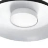 1-Light LED Integrated Matte Black Flush Mount Ceiling Light - Globe Electric
