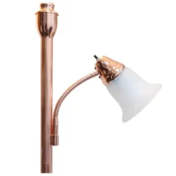 Torchiere Floor Lamp With Reading Light And Marble Glass Shade Rose Gold - Lalia Home -Adesso Sales Store GUEST 58175f9e 5782 4436 8a15 2689ceafd6eb