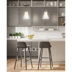 7.5" Adjustable Metal Goldwater Drop Pendant (Includes Energy Efficient Light Bulb) Brass - JONATHAN Y -Adesso Sales Store GUEST 588d70fd 38d3 4a7c baa0 0ca8d24e58b3