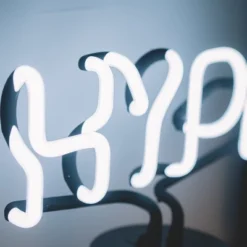 Amped Co 9.6" X 8.3" HYPE Real Neon Light Novelty Desk Lamp, White -Adesso Sales Store GUEST 59f7e9e9 11a9 4251 ad7c 1c359bf40446