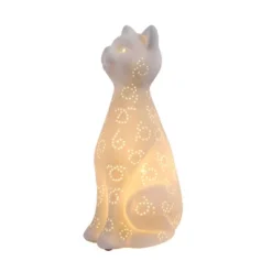 Porcelain Kitty Cat Shaped Animal Light Table Lamp White - Simple Designs -Adesso Sales Store GUEST 5b1ec629 ced7 41aa b348 4faac7e455cd