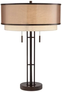 Franklin Iron Works Andes 27 1/2" Tall Industrial Table Lamps Set Of 2 Pull Chain Brown Oil Rubbed Bronze Finish Metal Double Shade Living Room 14 Franklin Iron Works Andes 27 1/2" Tall Industrial Table Lamps Set Of 2 Pull Chain Brown Oil Rubbed Bronze Finish Metal Double Shade Living Room -Adesso Sales Store GUEST 5c000f20 bc52 42c1 9663 3461d1a3fba4