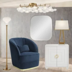 Possini Euro Design Cecil Modern Industrial Torchiere Floor Lamp 71" Tall Warm Gold Metal Opal Glass Shade For Living Room Bedroom Office House Home -Adesso Sales Store GUEST 5c77818d bd3b 4db1 9629 ded5da3d570e