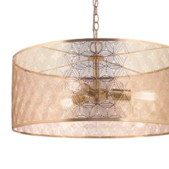 18.25" Roxsie Nickel Semi-Flush Mount Ceiling Fixture - River Of Goods -Adesso Sales Store GUEST 5c87ab35 0682 4960 9afe 8f78c82dd68e