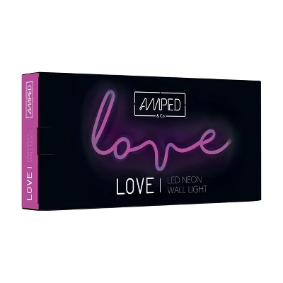 Amped Co 16" X 7” LED Neon Light Indoor Wall Sign With Line Switch, Magenta 3 Amped Co 16" X 7” LED Neon Light Indoor Wall Sign With Line Switch, Magenta - Image 3