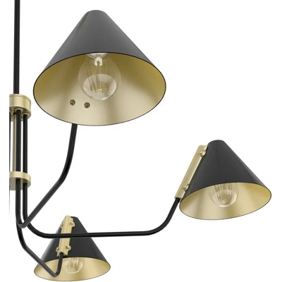 5-Light Grove Isle Chandelier Matte Black - Hunter Fan 2 5-Light Grove Isle Chandelier Matte Black - Hunter Fan - Image 2
