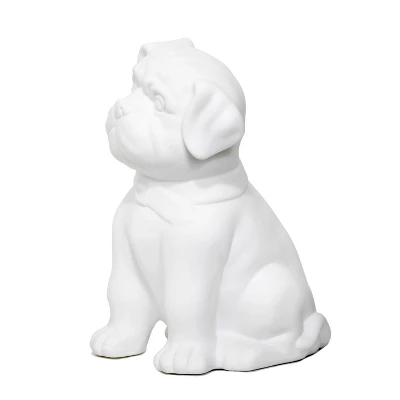 Porcelain Puppy Dog Shaped Table Lamp White - Elegant Designs 3 Porcelain Puppy Dog Shaped Table Lamp White - Elegant Designs - Image 3