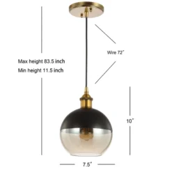 7.5" Metal Adjustable Nixon Drop Globe Pendant (Includes Energy Efficient Light Bulb) Brass - JONATHAN Y -Adesso Sales Store GUEST 5ffd2267 59c8 4fa1 9949 787c69a6bbf9