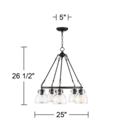 Possini Euro Design Bellis Bronze Wagon Wheel Pendant Chandelier 25" Wide Modern Clear Glass 5-Light Fixture For Dining Room House Kitchen Island Home 14 Possini Euro Design Bellis Bronze Wagon Wheel Pendant Chandelier 25" Wide Modern Clear Glass 5-Light Fixture For Dining Room House Kitchen Island Home -Adesso Sales Store GUEST 618dbfc5 4583 4867 8ae1 6096256d5a37