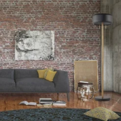 Globe Electric 2 Light Metallic Dark Gray Floor Lamp - Novogratz X Globe -Adesso Sales Store GUEST 6256b197 9f6d 468c b66a d3a24687a482