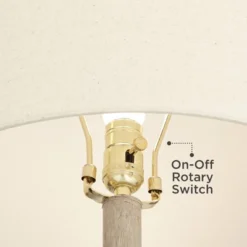 360 Lighting Julio Modern Table Lamp 30" Tall Natural Gray Ceramic Oatmeal Drum Shade For Bedroom Living Room Bedside Nightstand Office Kids House -Adesso Sales Store GUEST 656f6bb8 8f89 4212 ba1a 02ee596d34ce