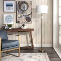 NuLOOM Saxman 63" Marble Floor Lamp Lighting - Gold 63" H X 16" W X 16" D -Adesso Sales Store GUEST 65c98777 6be6 4344 8c77 8e30bc53e820