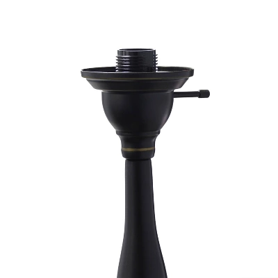 Torchiere Floor Lamp With Reading Light And Marble Glass Shades Restoration Bronze And Amber - Lalia Home 5 Torchiere Floor Lamp With Reading Light And Marble Glass Shades Restoration Bronze And Amber - Lalia Home - Image 5