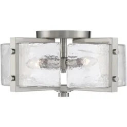 Possini Euro Design Prane Modern Industrial Ceiling Light Semi Flush Mount Fixture 17" Wide Brushed Nickel 4-Light Warped Glass For Bedroom Kitchen 11 Possini Euro Design Prane Modern Industrial Ceiling Light Semi Flush Mount Fixture 17" Wide Brushed Nickel 4-Light Warped Glass For Bedroom Kitchen -Adesso Sales Store GUEST 67e31c74 0341 4bbe 8a39 d9439e2bc16c
