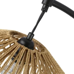 77" Metal And Rattan Bowl Boho Floor Lamp Black - River Of Goods -Adesso Sales Store GUEST 67e37950 dc24 4e3b b437 0d1ba44cd2e6