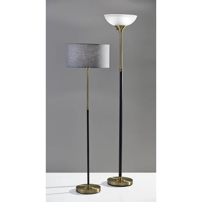 59" 3-way Bergen Floor Lamp Black - Adesso 3 59" 3-way Bergen Floor Lamp Black - Adesso - Image 3