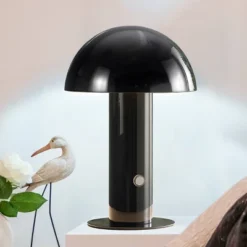 10.75" Boletus Contemporary Bohemian Rechargeable/Cordless Iron LED Mushroom Table Lamp - JONATHAN Y -Adesso Sales Store GUEST 68bba71b f613 4ec4 9da0 78634bab7cf4