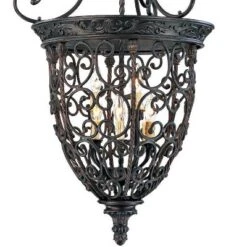 Franklin Iron Works French Scroll Rubbed Bronze Chandelier 22 1/2" Wide Rustic 9-Light Fixture For Dining Room House Kitchen Island Entryway Bedroom -Adesso Sales Store GUEST 6a448f22 3636 4722 96a0 283e2822dede