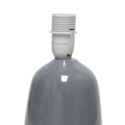 10.04" Traditional Ceramic Thimble Base Bedside Table Desk Lamp With Matching Fabric Shade Gray - Simple Designs -Adesso Sales Store GUEST 6b5df66c c1d2 423f 97ea d8ff364ed36d