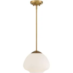 Possini Euro Design Orilla Brass Mini Pendant Light 11 3/4" Wide Mid Century Modern White Opal Glass Shade For Dining Room House Foyer Kitchen Island -Adesso Sales Store GUEST 6b825d15 6d82 4dd9 a2ba bf886b8011ff