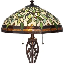Robert Louis Tiffany Traditional Floor Lamp 60" Tall Bronze Tiffany Style Leaf Pattern Stained Glass Shade For Living Room Reading Bedroom -Adesso Sales Store GUEST 6c3bb0df b9ae 48fb 8395 5c8956f3e023