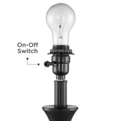 360 Lighting Joyce Modern Table Lamps 24" High Set Of 2 Black Metal White Linen Tapered Drum Shade For Bedroom Living Room Bedside Nightstand Office -Adesso Sales Store GUEST 6d24580c 31bb 4956 bf48 a08ed38a39e4