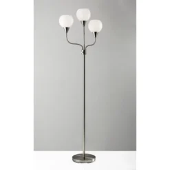 65.5" Phillip 3-Arm Floor Lamp Steel - Adesso