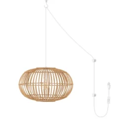 17.5" 1-Light Leo Farmhouse Coastal Rattan LED Pendant Brown - JONATHAN Y 28 17.5" 1-Light Leo Farmhouse Coastal Rattan LED Pendant Brown - JONATHAN Y -Adesso Sales Store GUEST 6e912d1a ce48 4dc9 aa41 589c055cdd59