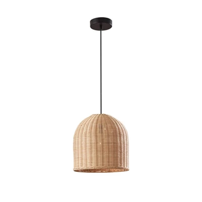 Bahama Pendant With Light Rattan Dark Bronze - Adesso 1 Bahama Pendant With Light Rattan Dark Bronze - Adesso