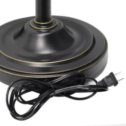 3 Light Restoration Floor Lamp With Scalloped Glass Shade Bronze - Elegant Designs -Adesso Sales Store GUEST 71ce5a9c 5384 4e3d 83b4 730f9472603e