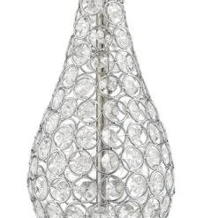 360 Lighting Sergio Modern Accent Table Lamps 23 1/2" High Set Of 2 Chrome Clear Acrylic With USB Charging Port Blue Softback Drum Shade For Home Desk -Adesso Sales Store GUEST 7204c8e5 d487 44d6 a5d4 b08d8489995c