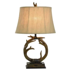 Dalton Brown Antler Table Lamp With Beige Hardback Fabric Shade - StyleCraft -Adesso Sales Store GUEST 7281c9f6 1e0c 4f0f a2fc 13135c6dfb3e