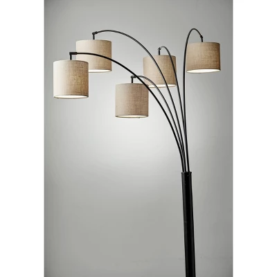 82" Trinity 5-Arm Arc Lamp Bronze - Adesso 2 82" Trinity 5-Arm Arc Lamp Bronze - Adesso - Image 2