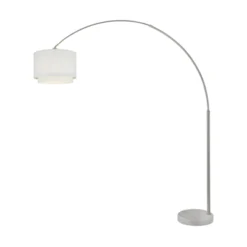 FC Design Modern 81" Tall Standing Adjustable Arched Floor Lamp With Double Drum Shade And Marble Base -Adesso Sales Store GUEST 75d09b48 cf70 44c0 804c 5ab6bb3f8b4c