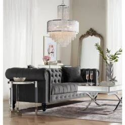 Vienna Full Spectrum Pioggia Chrome Pendant Chandelier 23 1/2" Wide Modern Crystal 5-Light Fixture For Dining Room House Foyer Kitchen Island Entryway -Adesso Sales Store GUEST 76099ed5 359f 431d adbe df1614ce3034