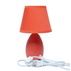 9.45" Petite Ceramic Oblong Bedside Table Desk Lamp With Matching Tapered Drum Shade Orange - Creekwood Home 12 9.45" Petite Ceramic Oblong Bedside Table Desk Lamp With Matching Tapered Drum Shade Orange - Creekwood Home -Adesso Sales Store GUEST 799a9649 a8cc 4523 8892 57d4ac0577c4