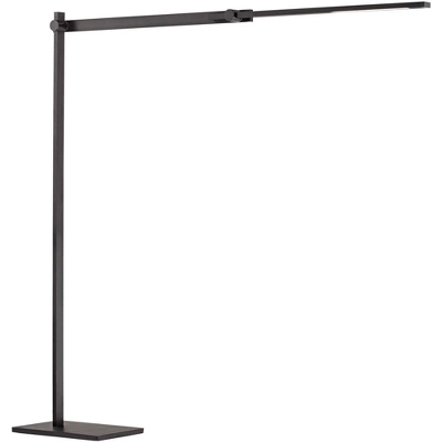 Possini Euro Design Barrett Modern Floor Lamp 53" Tall Anodized Black Metal LED Adjustable Touch On Off For Living Room Reading Bedroom Office House 5 Possini Euro Design Barrett Modern Floor Lamp 53" Tall Anodized Black Metal LED Adjustable Touch On Off For Living Room Reading Bedroom Office House - Image 5