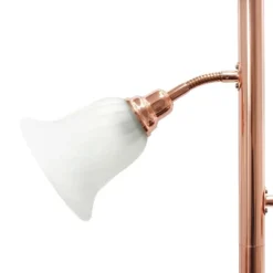 Torchiere Floor Lamp With 2 Reading Lights And Scalloped Glass Shades Rose Gold - Lalia Home -Adesso Sales Store GUEST 7e42bd2e ea8e 4a39 b3cd 06744095f5cd