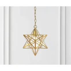 12" Stella Moravian Star Metal/Clear Glass LED Pendant - Jonathan Y -Adesso Sales Store GUEST 7f245a2a 7035 445c bb45 f704a5e09957