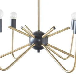 Alexis 6-Light Two-Tone Chandelier Antique Brass/Black - Hampton Hill -Adesso Sales Store GUEST 7ff779c8 fa0d 4224 b7e4 b1405d2a0431