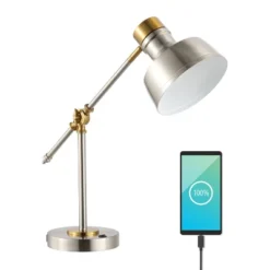 18.5" Allegra Farmhouse Adjustable Cantilever Task Lamp With USB Charging Port (Includes LED Light Bulb) - JONATHAN Y -Adesso Sales Store GUEST 81c643e6 c9fb 4989 b83a 063e2c2a087c