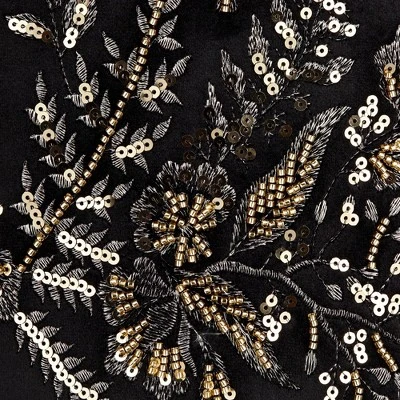 360 Lighting Abba Modern Floor Lamp Standing 65" Tall Brushed Steel Gold Floral Black Velvet Fabric Drum Shade For Living Room Bedroom Office House 1 360 Lighting Abba Modern Floor Lamp Standing 65" Tall Brushed Steel Gold Floral Black Velvet Fabric Drum Shade For Living Room Bedroom Office House