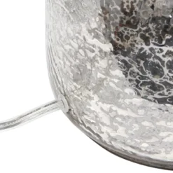 Mercury Hammered Glass Jar Table Lamp With Linen Shade Silver - Lalia Home -Adesso Sales Store GUEST 83bead14 e9d4 4c4a 9991 d847dca696df