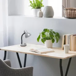 14.25" Traditional Fundamental Metal Desk Task Lamp And Bowl Shaped Shade With Flexi Gooseneck Slate Gray - Creekwood Home -Adesso Sales Store GUEST 83cf96fb 7ede 4cf5 8f4d f01f656f88ff