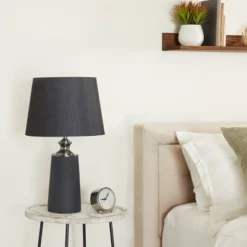 Modern Cement Table Lamp Black - Olivia & May