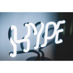 Amped Co 9.6" X 8.3" HYPE Real Neon Light Novelty Desk Lamp, White -Adesso Sales Store GUEST 84f50c24 cc03 4f8e b87a e20f94aa6467