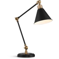 360 Lighting Modern Industrial Desk Table Lamp With USB Charging Port Adjustable 26.75" High Black Antique Brass For Bedroom Bedside Office -Adesso Sales Store GUEST 8535cb3a dae0 4af0 a15a 4796ac073cdd