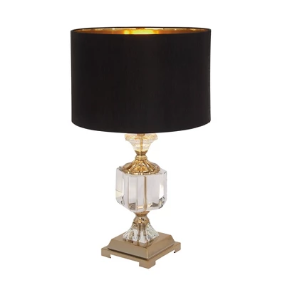 Crystal Table Lamp With Drum Shade Gold - Olivia & May 13 Crystal Table Lamp With Drum Shade Gold - Olivia & May - Image 13