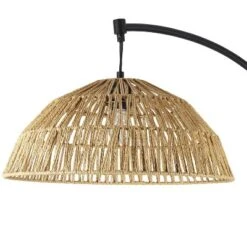 77" Metal And Rattan Bowl Boho Floor Lamp Black - River Of Goods -Adesso Sales Store GUEST 865b7255 3fb5 47c8 b273 c9c96db6d2d8